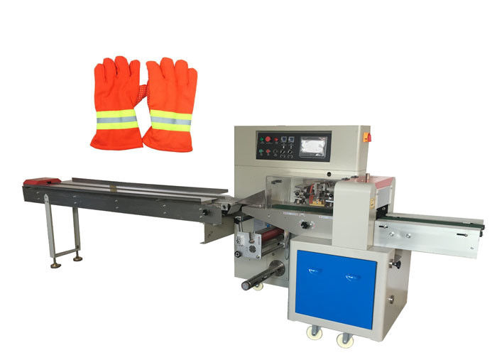 Customized Pillow Packaging Machine Protective Gloves Packing 60 Bags / Min